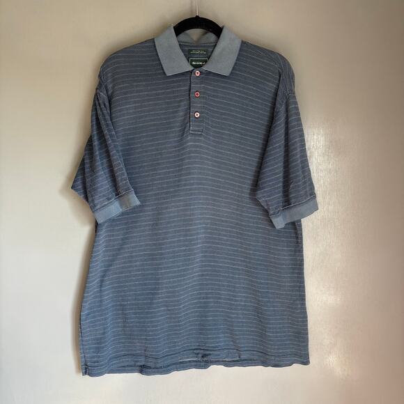 Vintage BOLLE GOLF Men's Medium Blue Polo Shirt Retro Sportswear 90's Dadcore - Picture 1 of 10